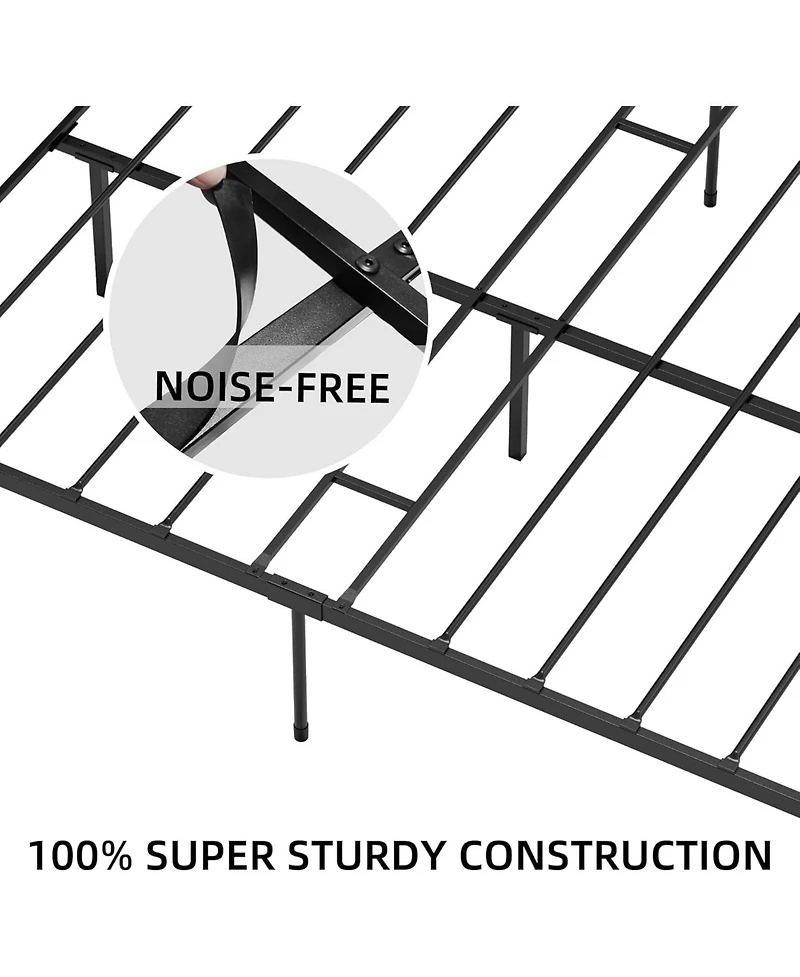 gaomon Queen Bed Frames, Queen Size Bed Frames with Metal Headboard