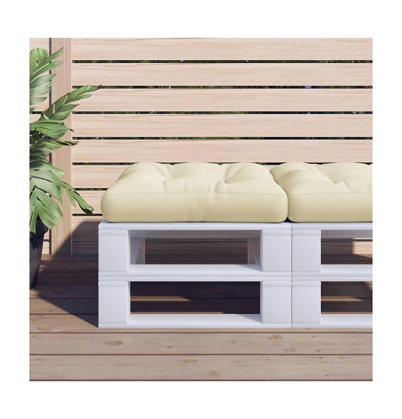 Pallet Cushion Cream 23.6"x24.2"x3.9" Fabric