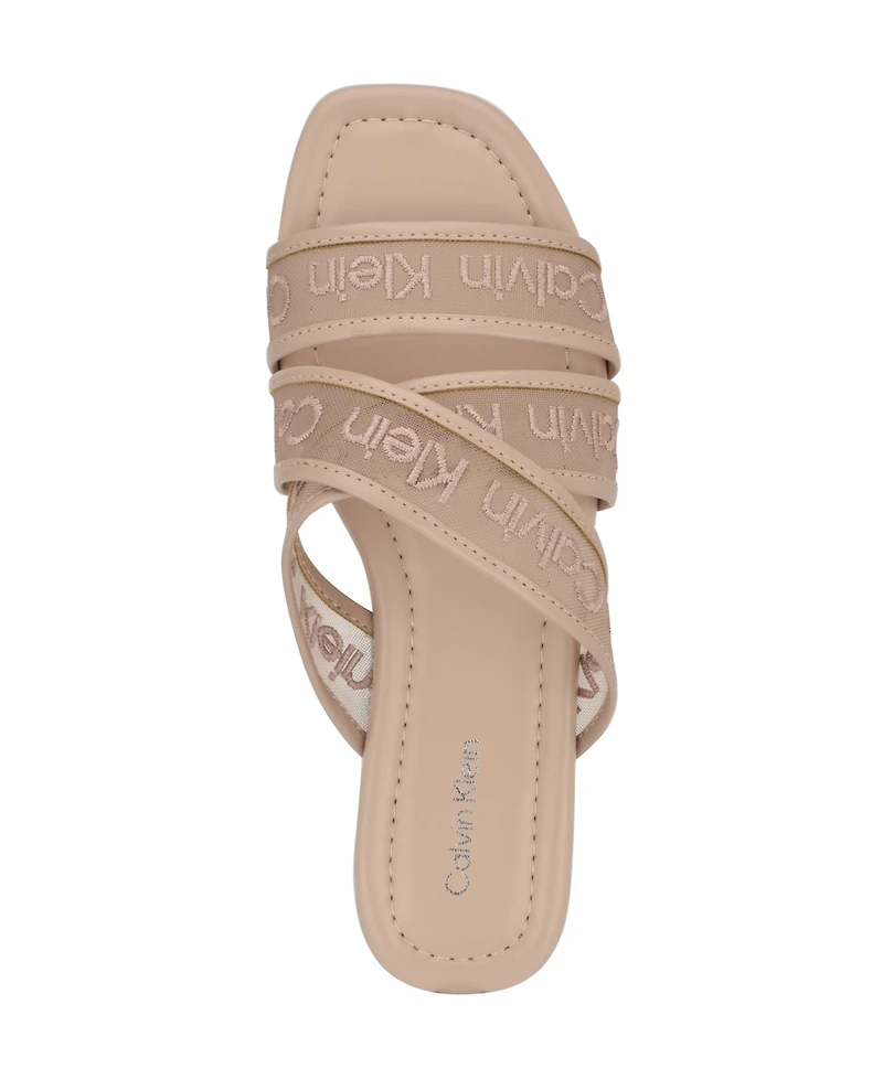 Calvin Klein Women's Bestina Strappy Logo Sandals