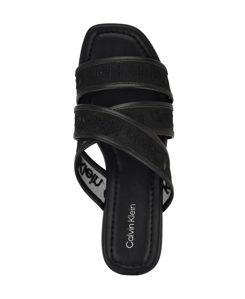 Calvin Klein Women's Bestina Strappy Logo Sandals