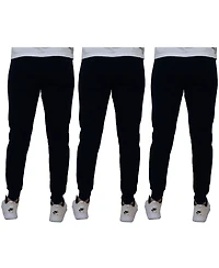Galaxy By Harvic Men's Pro Star Slim Fit Fleece Lined Joggers-3 Pack