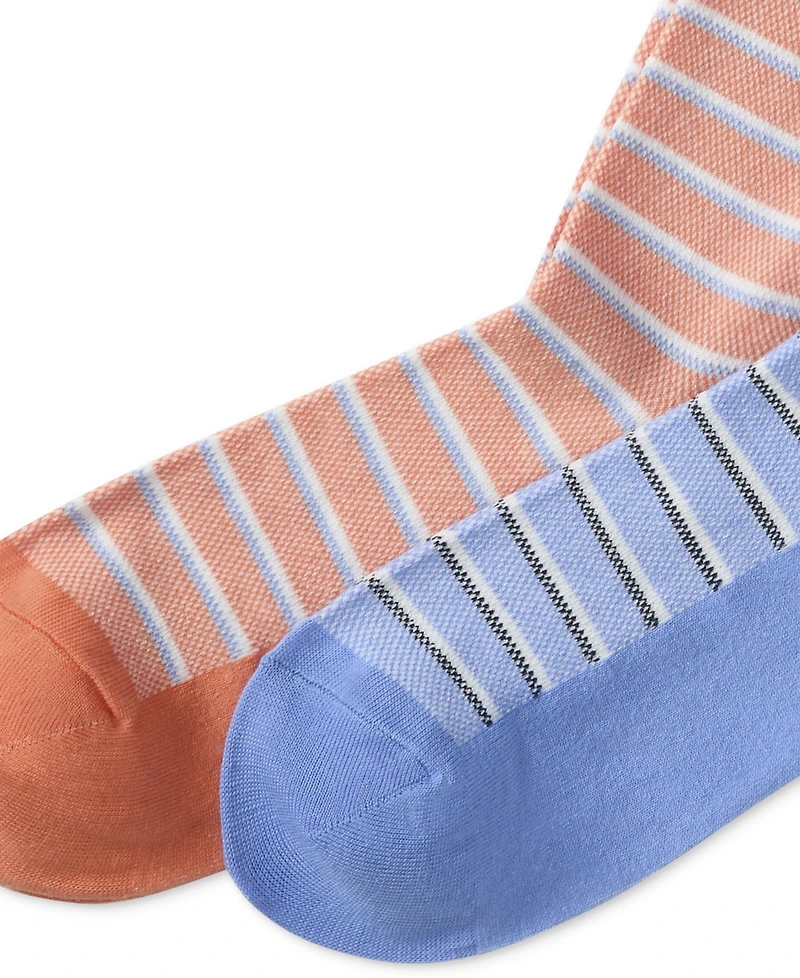 Polo Ralph Lauren Men's 2-Pk. Oxford Stripe Slack Socks