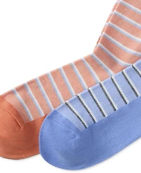 Polo Ralph Lauren Men's 2-Pk. Oxford Stripe Slack Socks