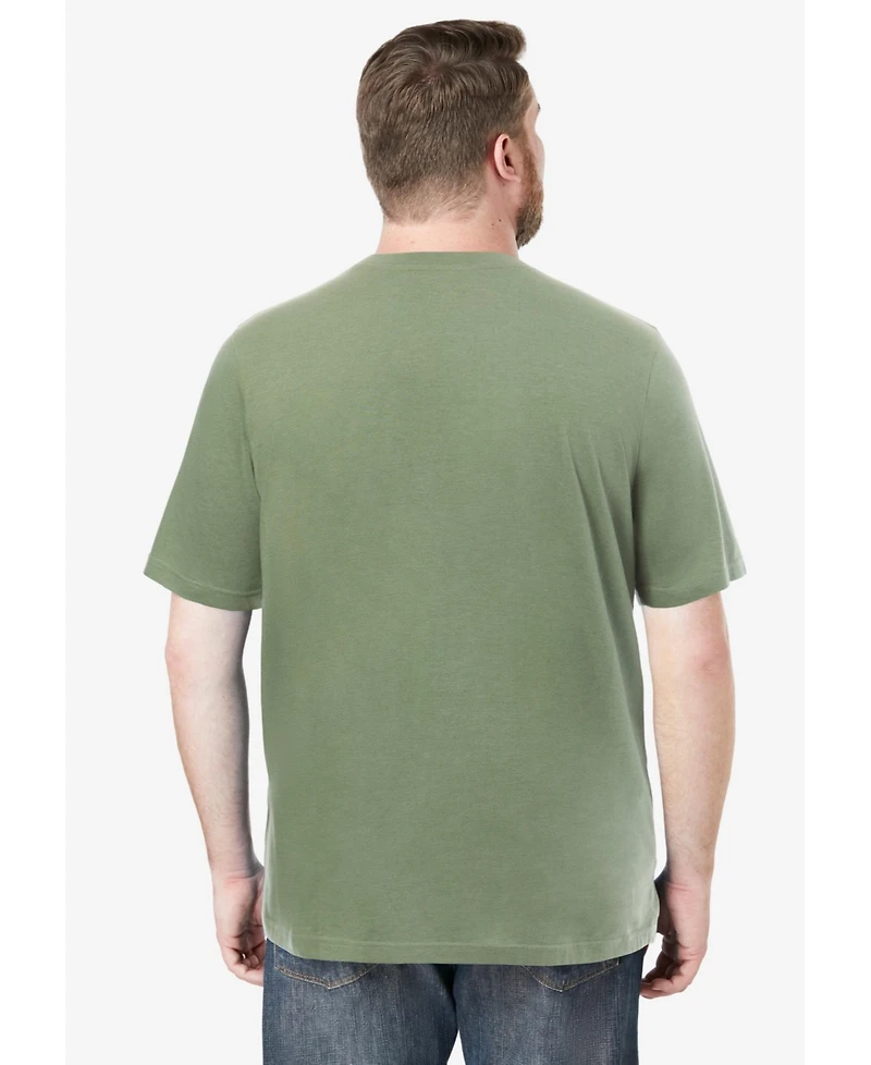 Boulder Creek Big & Tall by KingSize Heavyweight Jersey Crewneck T-Shirt