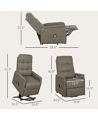 Homcom Lift Recliner Chair, Power Lift Sofa with Quick Assembly, Deep