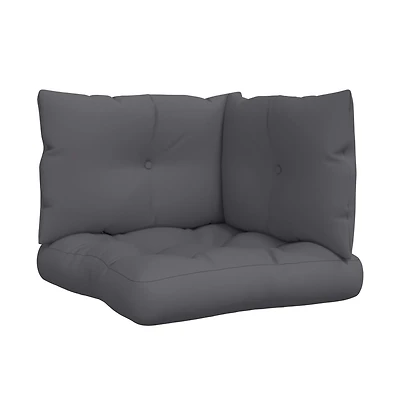 vidaXL Pallet Cushions 3 pcs Anthracite Fabric