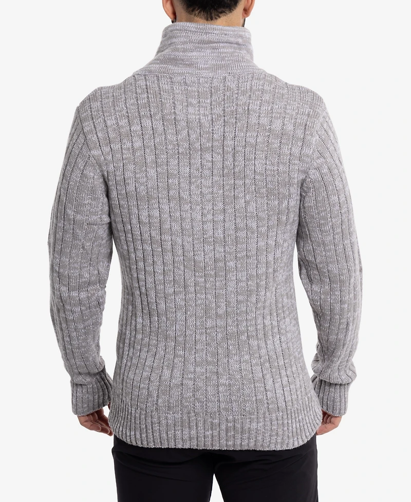 X-Ray Men's Shawl Neck Knit Sweater