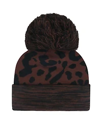 '47 Brand Women's Brown Pittsburgh Steelers Cacao Cuffed Knit Hat with Pom