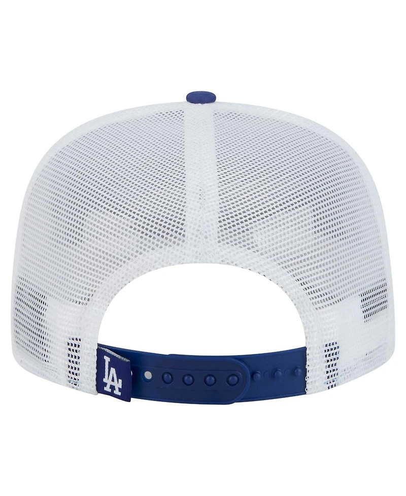New Era Men's Royal Los Angeles Dodgers 9FIFTY A-Frame Trucker Snapback Hat