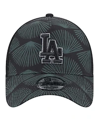 New Era Men's Black Los Angeles Dodgers 9FORTY A-Frame Trucker Adjustable Hat