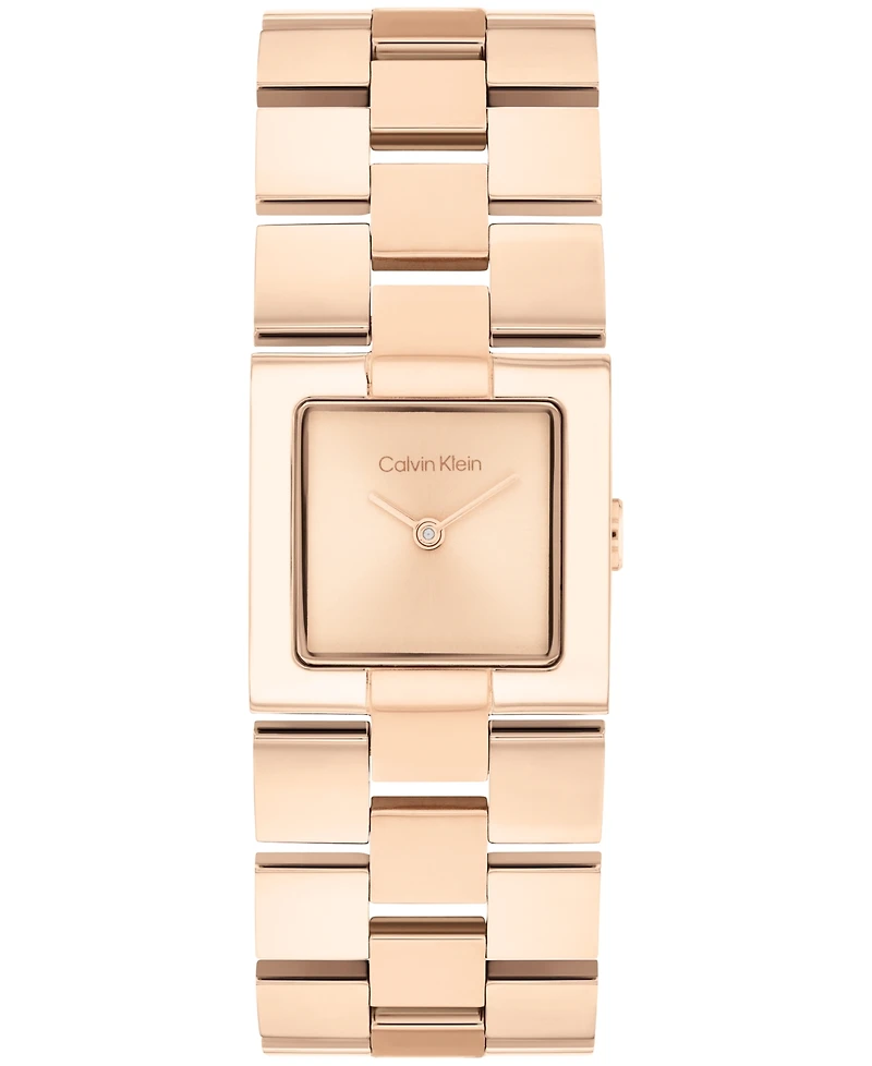 Calvin Klein Women's Ck Meridian Rose Gold Tone Stainless Steel Bracelet Watch, 22mm