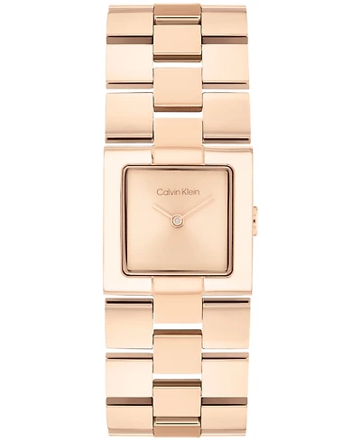 Calvin Klein Women's Ck Meridian Rose Gold Tone Stainless Steel Bracelet Watch, 22mm