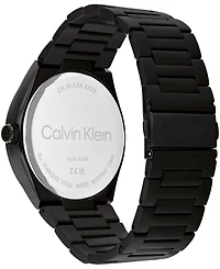 Calvin Klein Men's Distinguish Gmt Black Ionic Plated Watch Bracelet, 44mm