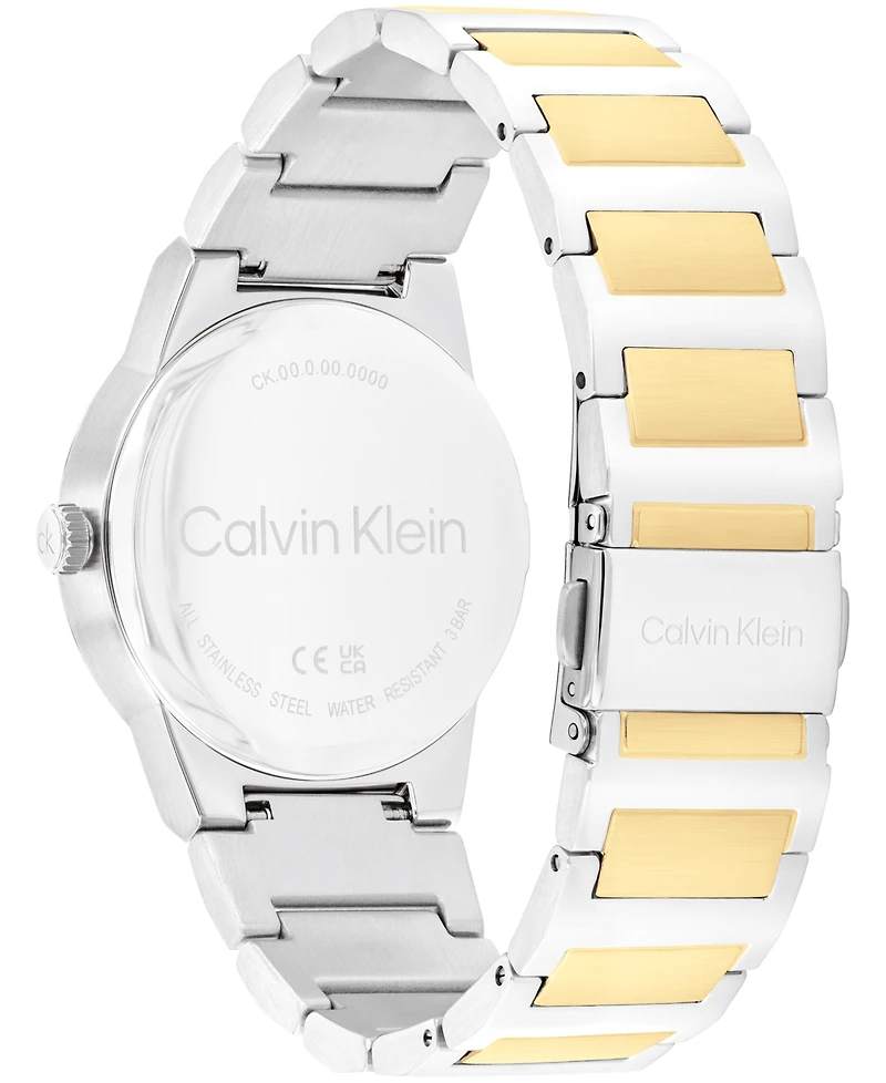 Calvin Klein Women's Ck Linear Elegance Two-Tone Stainless Steel Bracelet Watch, 36mm