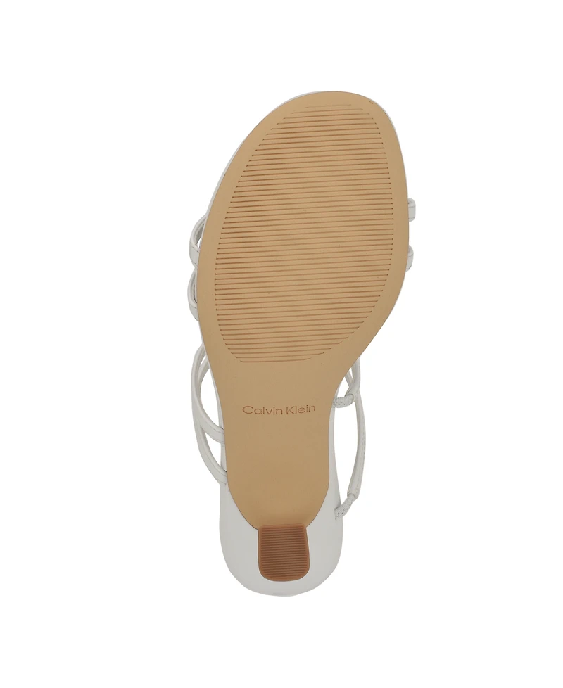 Calvin Klein Women's Jayla Strappy Tapered Heel Sandals