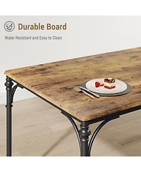 gaomon Dining Table Set for 4, Modern Kitchen Table and Chairs Set of 4,Designed to Comfortably Accommodate 4 to 6 People, Perfect for Small Spaces Li