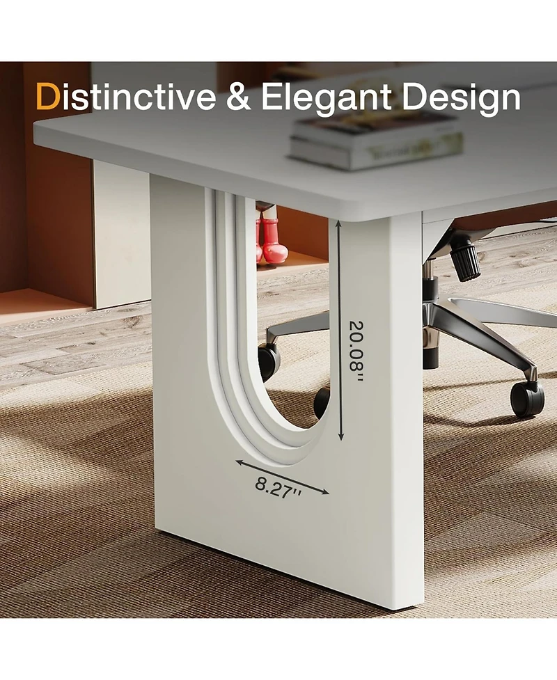 Tribesigns Modern Executive Desk, 70.9" Large Office Computer Meeting Room Table, Simple Workstation Business Furniture for Home