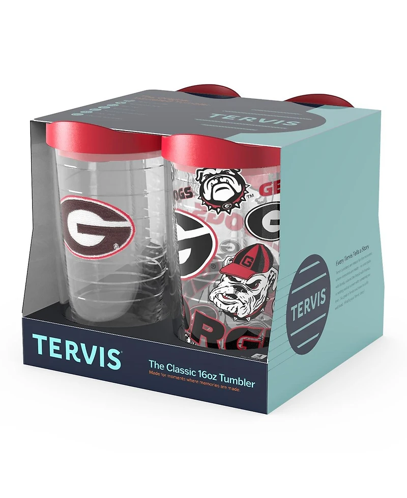 Tervis Tumbler Georgia Bulldogs Four-Pack 16oz. Classic Tumbler Set