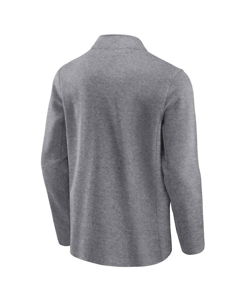 Fanatics Men's Heather Gray Texas A&M Aggies Vintage Fleece Quarter-Zip Jacket