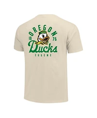 Image One Men's Cream Oregon Ducks Comfort Colors Mascot Overlay T-Shirt