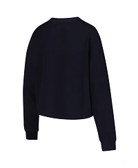 New Era Women's Navy Dallas Cowboys Thermal Cropped Long Sleeve T-Shirt