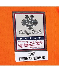 Mitchell & Ness Men's Thurman Thomas Orange Oklahoma State Cowboys 1987 Replica Jersey