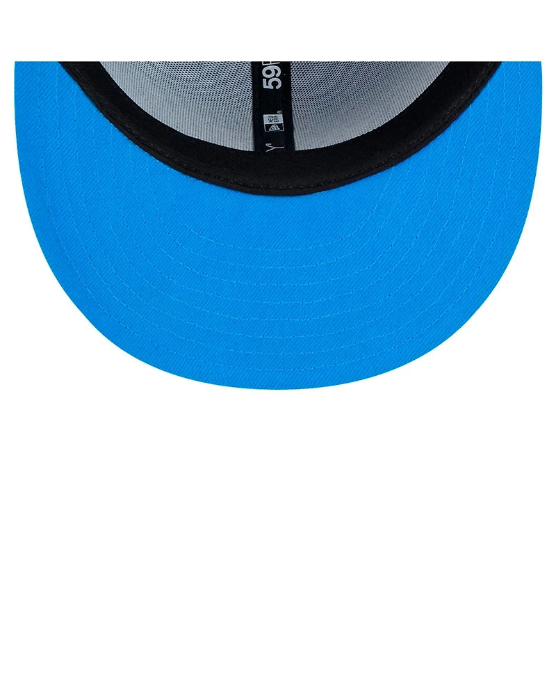 New Era Men's Blue Detroit Lions Omaha Throwback 59FIFTY Fitted Hat