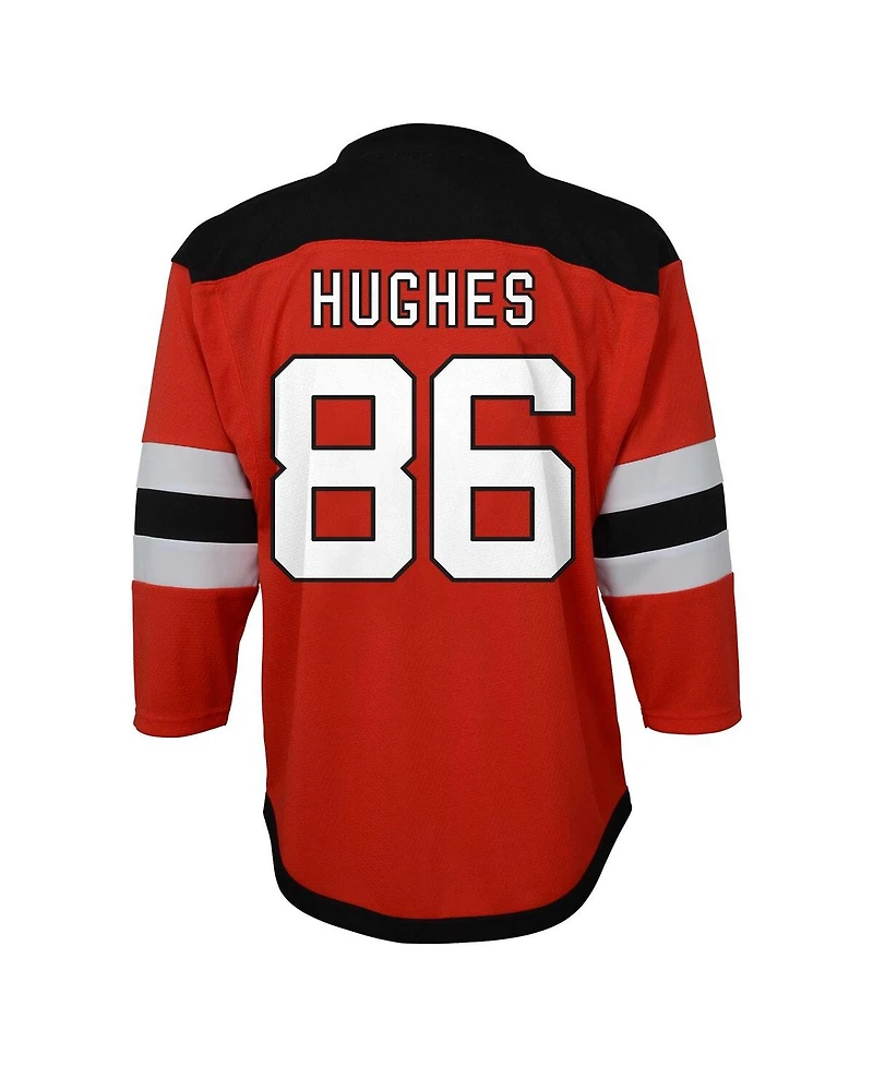 Outerstuff Baby Boys and Girls Jack Hughes Red New Jersey Devils Home Replica Player Jersey