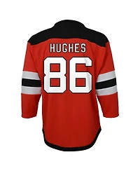 Outerstuff Baby Boys and Girls Jack Hughes Red New Jersey Devils Home Replica Player Jersey