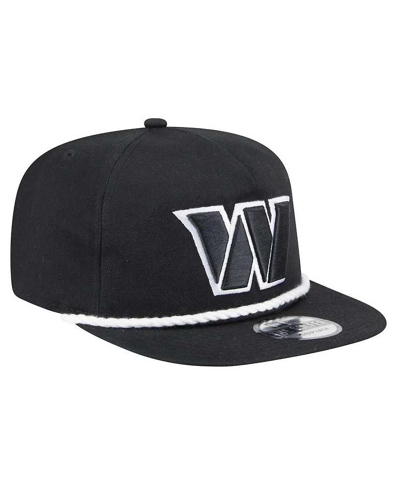 New Era Men's Black Washington Commanders B-Dub Golfer Snapback Hat