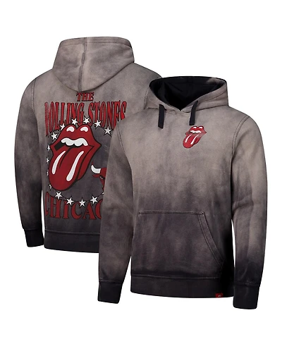 Sportiqe Men's and Women's Gray Rolling Stones x Chicago Bulls Collab Pullover Hoodie