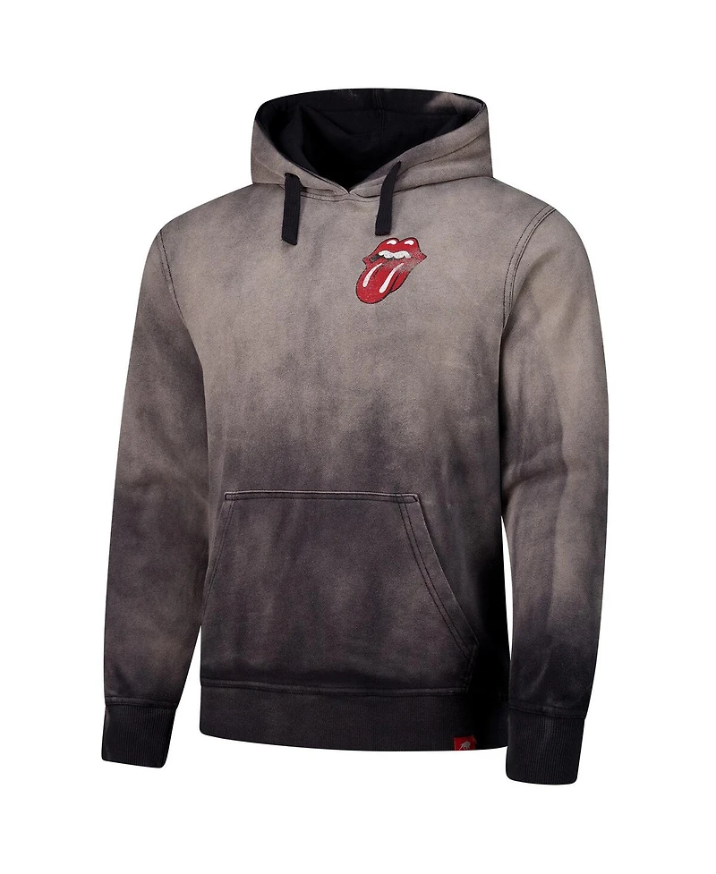 Sportiqe Men's and Women's Gray Rolling Stones x Chicago Bulls Collab Pullover Hoodie