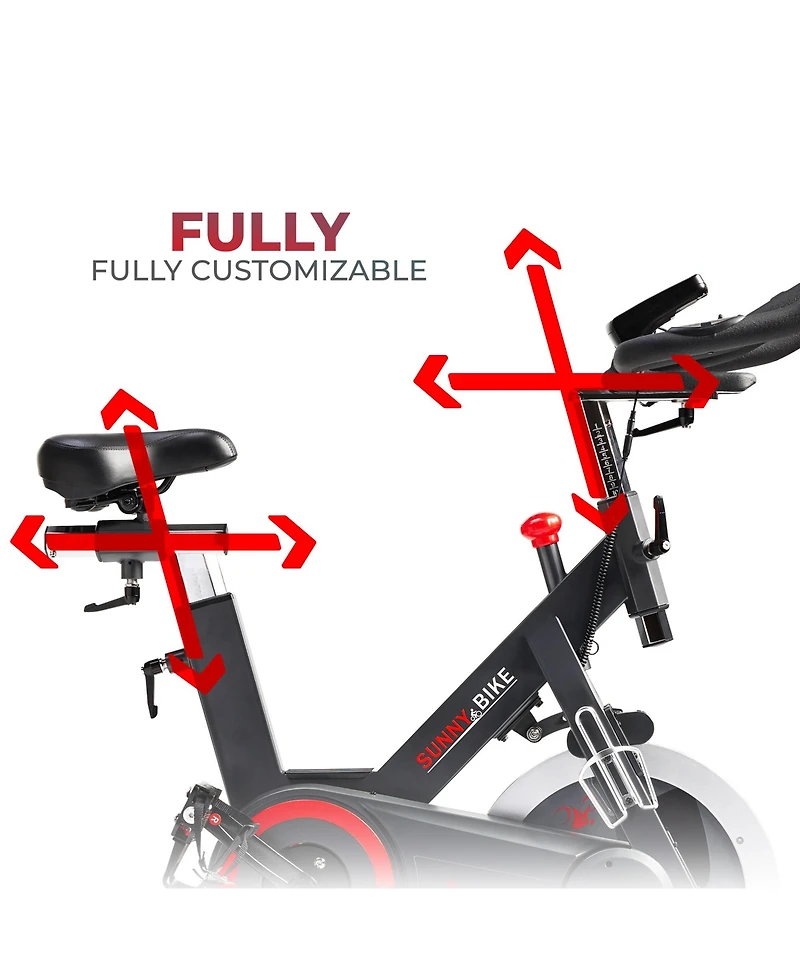 Sunny Health & Fitness Premium Indoor Cycling Smart Stationary Bike with Exclusive SunnyFit App Enhanced Connectivity