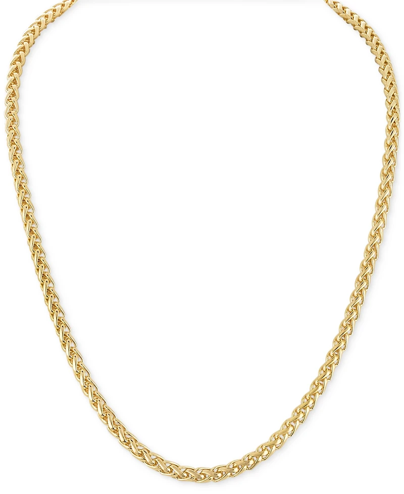 Esquire Men's Jewelry 2-Pc. Set Wheat Link Chain Necklace & Matching Bracelet, Sterling Silver or 14k Gold-plated Silver, Exclusively