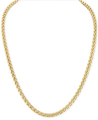 Esquire Men's Jewelry 2-Pc. Set Wheat Link Chain Necklace & Matching Bracelet, Sterling Silver or 14k Gold-plated Silver, Exclusively