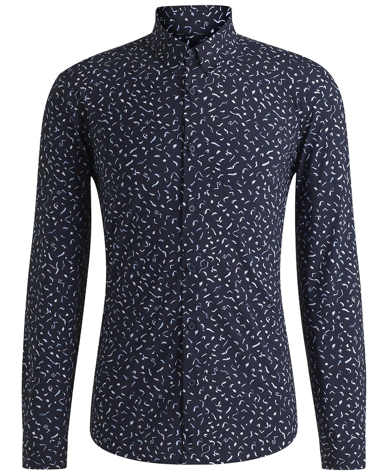 Boss by Hugo Men's Slim-Fit Printed Performance Shirt
