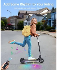 Gyroshoes H30Max Kids Electric Scooter, 150W Motor, Led Lights, Bluetooth Music, Dual Brakes, Fast Charging