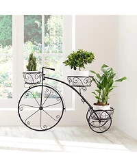Sorbus Flower Cart Pot Display Rack - Bronze