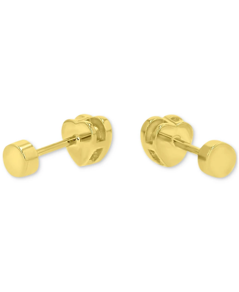 Cubic Zirconia Heart Stud Earrings (3/4 ct. t.w.) 14k Gold-Plated Sterling Silver