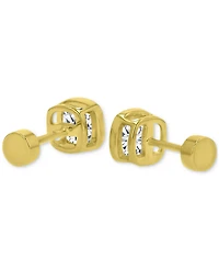 Cubic Zirconia Cushion-Cut Stud Earrings (2-1/2 ct. t.w.) 14k Gold-Plated Sterling Silver