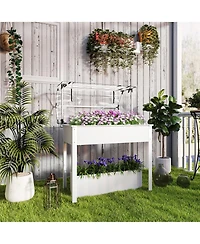 Outsunny Raised Garden Bed with house Cover,