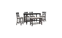 Slickblue 6-Piece Counter Height Dining Table Set for Stylish and Functional Spaces
