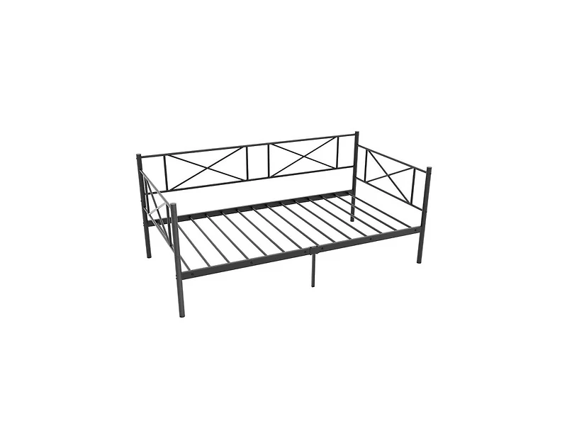 Twin Size Platform Bed Frame with Heavy-Duty Metal Slat Support