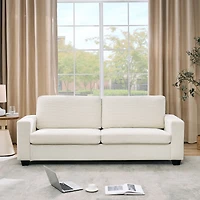 Comfy Couch for Living Room, 83-inch Corduroy Sofa with Removable Cover, 3 Seater Couch Modern Sofa with Deep Seats for Bedroom Apartment Home Office,