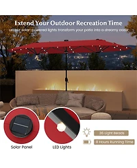 Slickblue Outdoor Umbrella with Built-In Led Lighting for Evening Ambiance