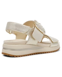 Anne Klein Women's Evanti Buckle Double Strap Sporty Sandals