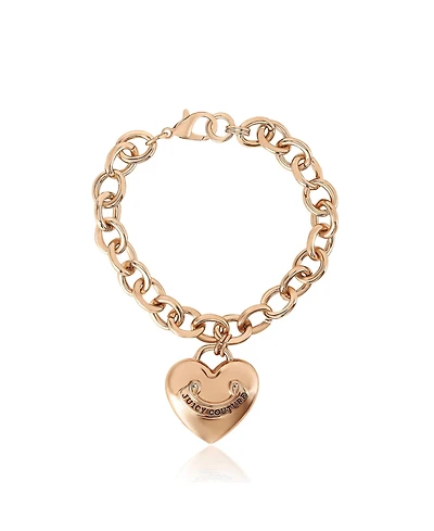 Juicy Couture Gold-Tone Chain Bracelet with Heart Charm