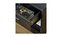 Bedside Table with Open Storage – Stylish Small End for Living Room, Bedroom or Apartment Use