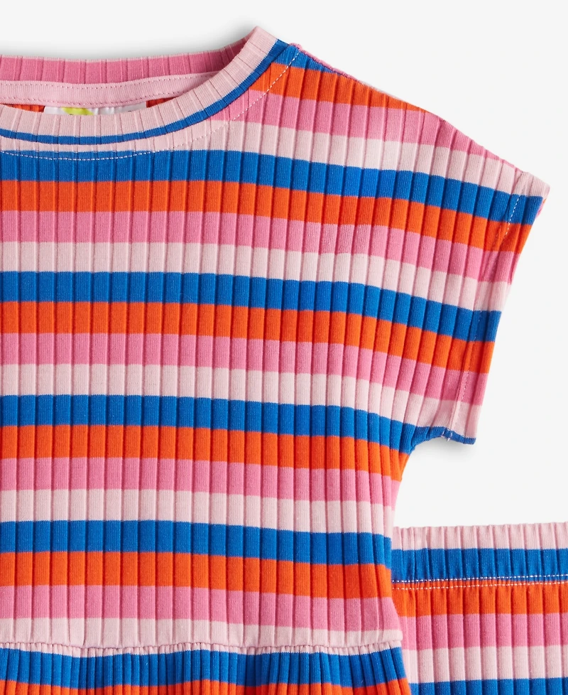 Epic Threads Toddler Girl 2-Pc. Stripe Ribbed-Knit Top & Flared Pants Set, Exclusively at Macy's