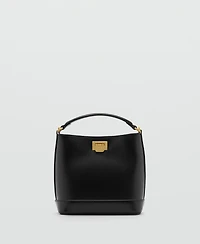 Mango Women's Metallic Detail Mini Shopper Bag